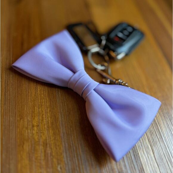 Perfect Shape Bow Key Chain Bag Charm Lavender - Picture 5 of 5